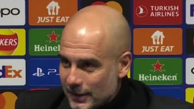 Pep Guardiola en conférence de presse (capture RMC Sports)