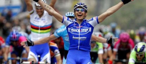 Filippo Pozzato, la vittoria alla Milano Sanremo 2006.
