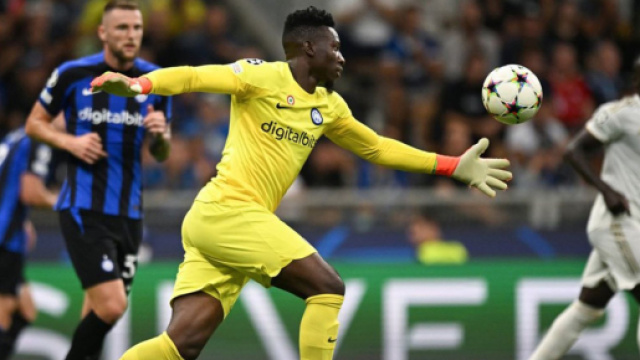 Onana, portiere dell'Inter in azione
