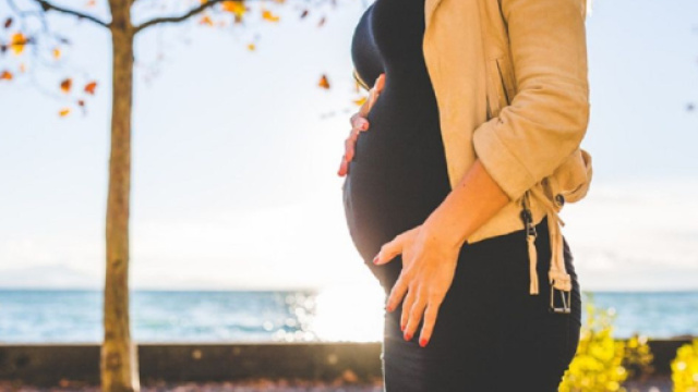 Une femme enceinte au bord de la mer (Screenshoot Pixabay @Pexels)