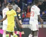 L'arbitre de OL-Nantes équipé d'un micro ce vendredi en Ligue 1. (screenshot Twitter - @PVSportFR)