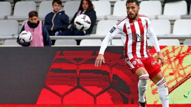 Youcef Belaïli sous les couleurs d'Ajaccio (capture Twitter Football365)