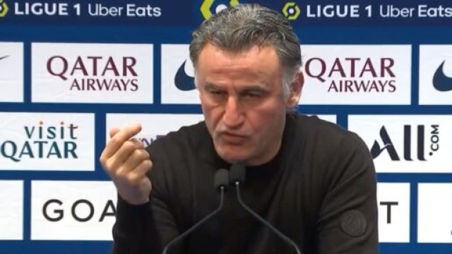 Galtier amer après la défaite du PSG contre Rennes en Ligue 1. (screenshot Twitter - @EspoirsduFoot)