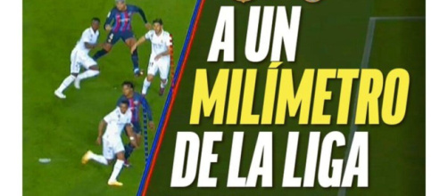 Marca n'a pas manqué de parler du but hors-jeu refusé aux Madrilènes. screenshot twitter @Marca