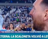 Leo Messi célébré avec l'Argentine face au Panama. (screenshot Twitter - @GFFN)