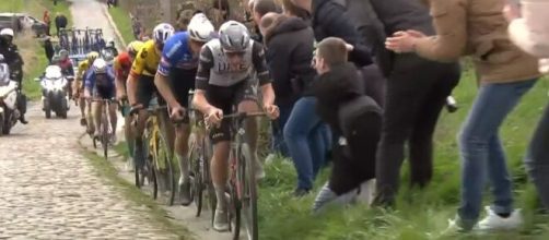 Ciclismo, il muro del Paterberg alla E3 di Harelbeke.