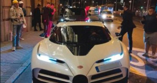 Cristiano Ronaldo avistado en las calles de Madrid con su 10M Euro Bugatti Centodieci