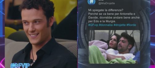 GFVip7, Luca punge Antonella dopo averla vista nel letto con Davide: 'Che scena è?' (Clip).