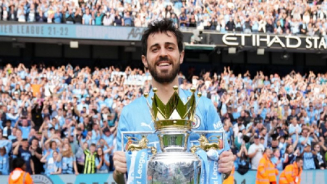 Bernardo Silva, qui a gagn&eacute; 4 fois la Premier League, pourrait quitter Manchester City (Screenshoot Twitter @BernardoCSilva)