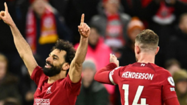 L'attaquant de Liverpool, Mohamed Salah, a marqué deux buts contre Manchester United (Screenshoot Twitter @LFC)