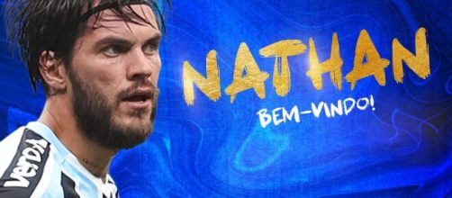 Grêmio anuncia contratação do meia Nathan (Reprodução/Twitter/@gremio)