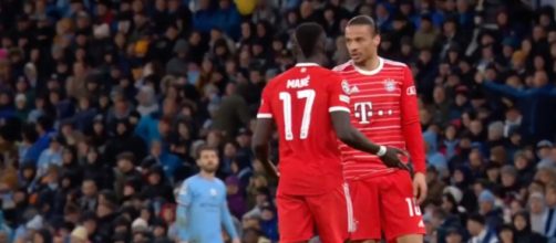 Sadio Mané et Leroy Sané au coeur d'une altercation après Manchester City-Bayern Munich (screenshot Twitter - @ActuFoot_)