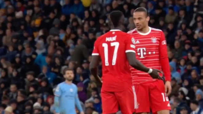 Sadio Mané et Leroy Sané au coeur d'une altercation après Manchester City-Bayern Munich (screenshot Twitter - @ActuFoot_)