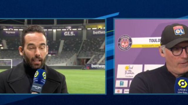 Laurent Blanc sévère avec Cherki après son match à Toulouse. (screenshot Twitter - @PVSportFR)