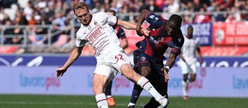 Il Milan fermato dal Bologna al Dall'Ara, Pobega a segno. Foto di: acmilan.com