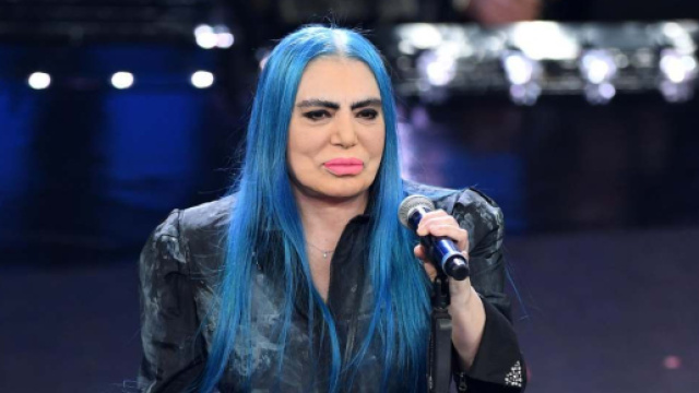 Loredana Bertè durante un'esibizione al Festival di Sanremo 2019.