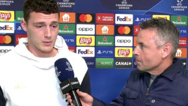 Benjamin Pavard au micro de Canal+ (capture Twitter @CanalplusFoot)