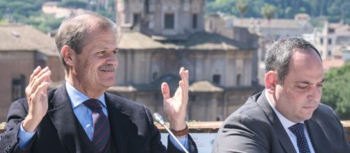 Massolo in conferenza per la candidatura di Roma per Expo 2030.