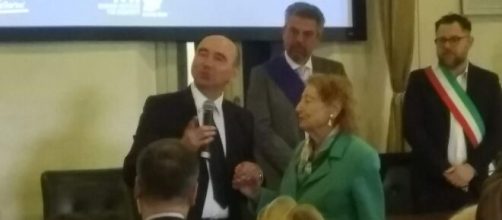 Giovanni Emanuele Corazza, Presidente della Fondazione Marconi con la principessa Elettra (figlia dello scienziato)