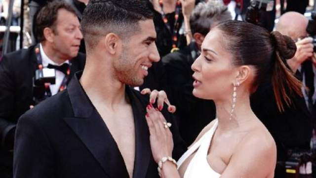 Achraf Hakimi et Hiba Abouk (capture Twitter @sports.fr)