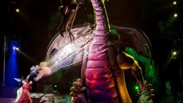 Le spectacle nocturne Fantasmic détruit par l’incendie (Screenshot twitter@Polygon))