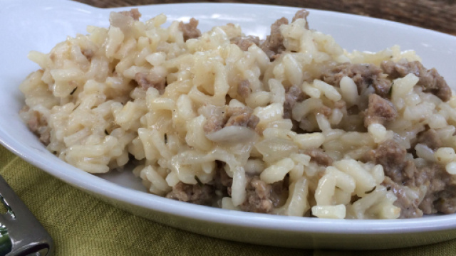 Risotto mantovano con salamella.
