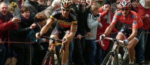 Ciclismo, Tom Boonen e Fabian Cancellara al Giro delle Fiandre 2010.