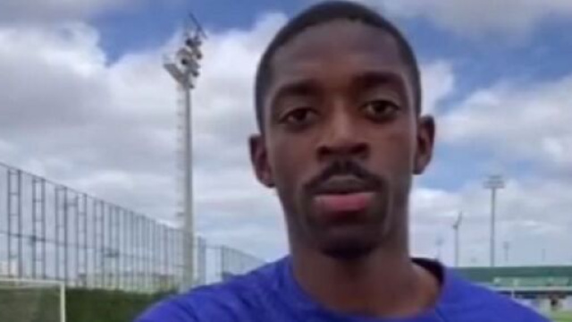 Ousmane Dembélé sous les couleurs du FC Barcelone (capture Twitter @Booba)