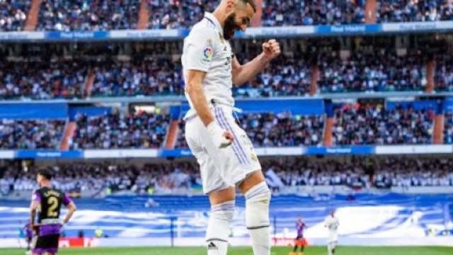 Karim Benzema sous les coulueurs du Real Madrid (capture Twitter @sports.fr)