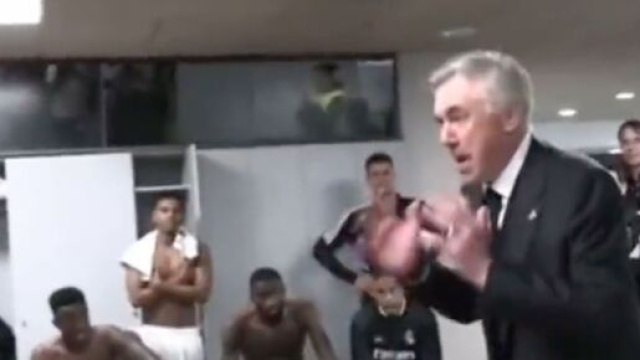 Ancelotti heureux, accorde un jour de repos à ses joueurs après le succès à Barcelone. (screenshot Twitter - @HRivayrand)
