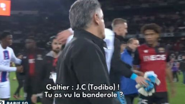 Galtier déçu et agacé par l'accueil des fans de Nice. (screenshot Twitter - @CanalplusFoot)