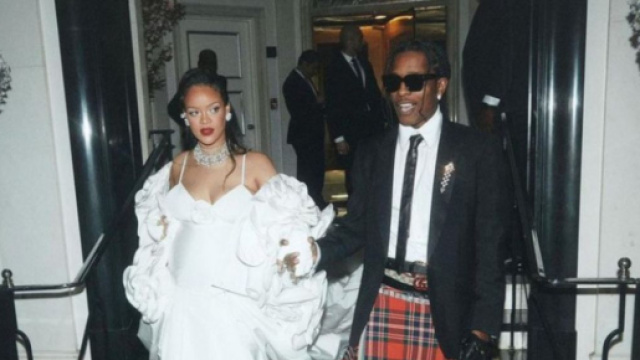 Rihanna et son mari au Met Gala la semaine dernière (Capture twitter @rihanna)