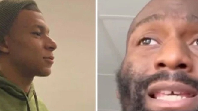 Kylian Mbappé et Cédric Doumbé (capture Facebook @ParlonsBasket)
