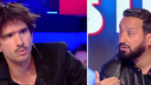 Juan Branco face à Cyril Hanouna sur TPMP (Screenshoot Twitter @renardbordelais)