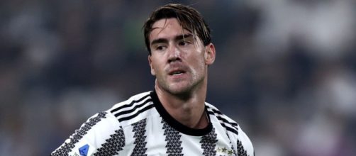 In foto Dusan Vlahovic, giocatore della Juve.