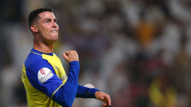 Cristiano Ronaldo portant les couleurs d'Al-Nassr (Screenshoot Twitter @ActuFoot_)