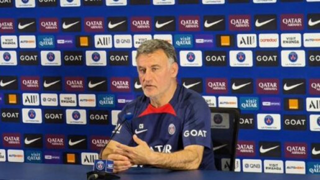 Christophe Galtier en conférence de presse (capture Twitter @lequipe)