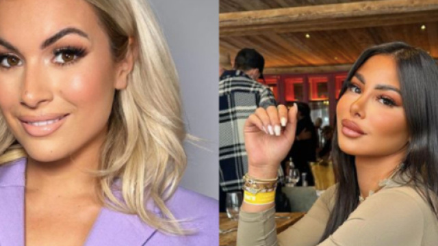 Maeva Ghennam règle ses comptes avec Carla Moreau en boite de nuit. Source: screenshot Instagram @carlamoreau @MaevaGhennam