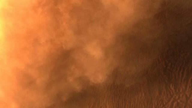 Une temp&ecirc;te de sable (Screenshoot Twitter @EricLagadec)