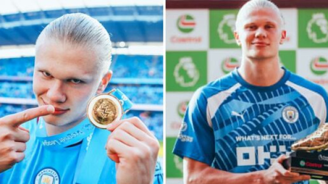 Erling Haaland couronné meilleur joueur et meilleur buteur de Premier League (Screenshot de @ManCity au 31 mai 2023)
