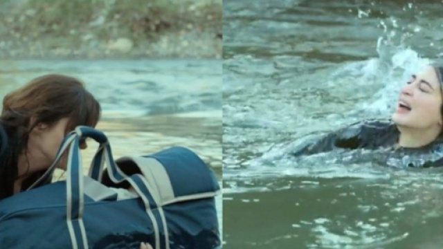 Terra amara, trame Turchia: Zuleyha salva il figlio di Yilmaz tra le acque del fiume.