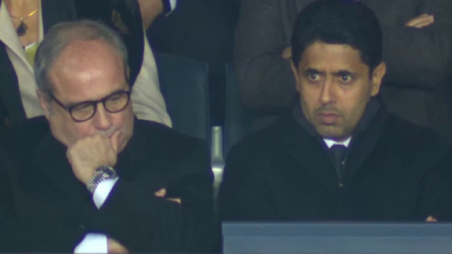 Nasser Al-Khelaïfi et Luis Campos (capture Twitter @RMC Sport)