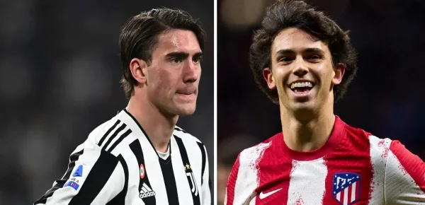 La Juventus penserebbe ad uno scambio con l'Atletico: Vlahovic al posto di Joao Felix.