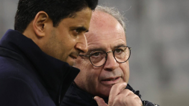 Nasser Al-Khelaïfi et Luis Campos (capture Twitter @psgcommunity_)