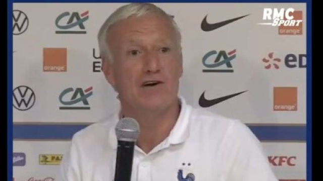 Didier Deschamps présent en conférence de presse ce jeudi. (screenshot Twitter - @RMCsport)