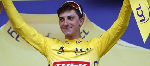 Ciclismo, Giulio Ciccone in maglia gialla al Tour de France 2019.