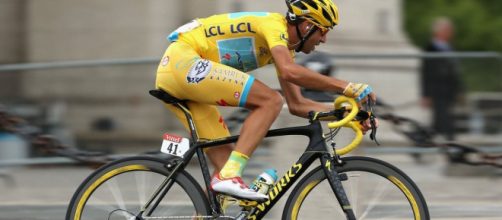 Vincenzo Nibali nel vittorioso Tour de France del 2014.