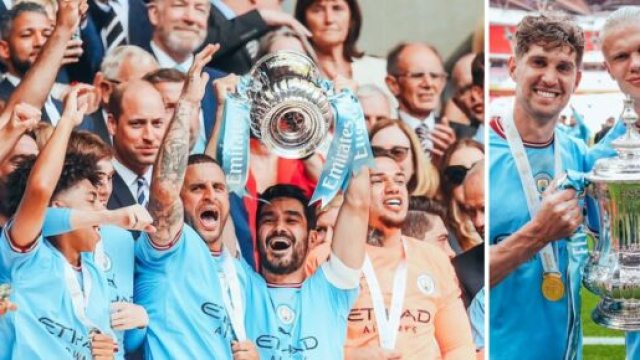 Manchester City couronné samedi en FA Cup face à Manchester United (Screenshot @ManCity au 05 juin 2023)