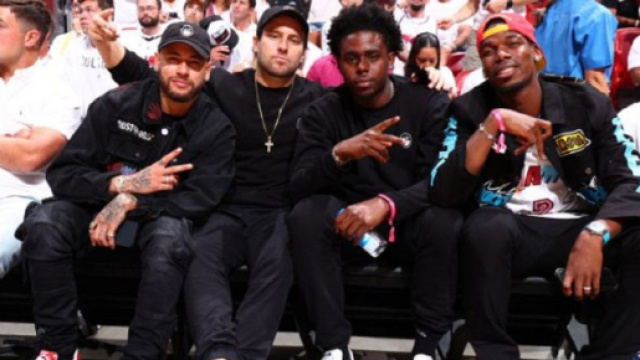 Neymar et Pogba à Miami (capture Twitter @sportsfr)