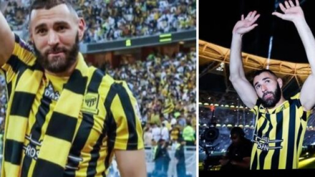 Benzema présenté par le club Al-Ittihad le jeudi 08 juin 2023 (Screenshot @Benzema au 09 juin 2023)